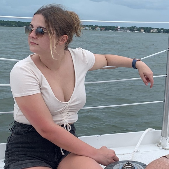 OFF WHITE/CREAM PACSUN CROP TOP - Picture 5 of 5